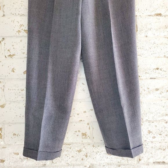 VTG Liz Claiborne 100% Wool Oversize Pleated Pants Trousers High Rise SZ 14P - Picture 4 of 15